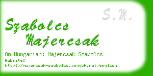 szabolcs majercsak business card